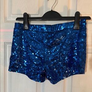 Blue Sequin Women's Shorts